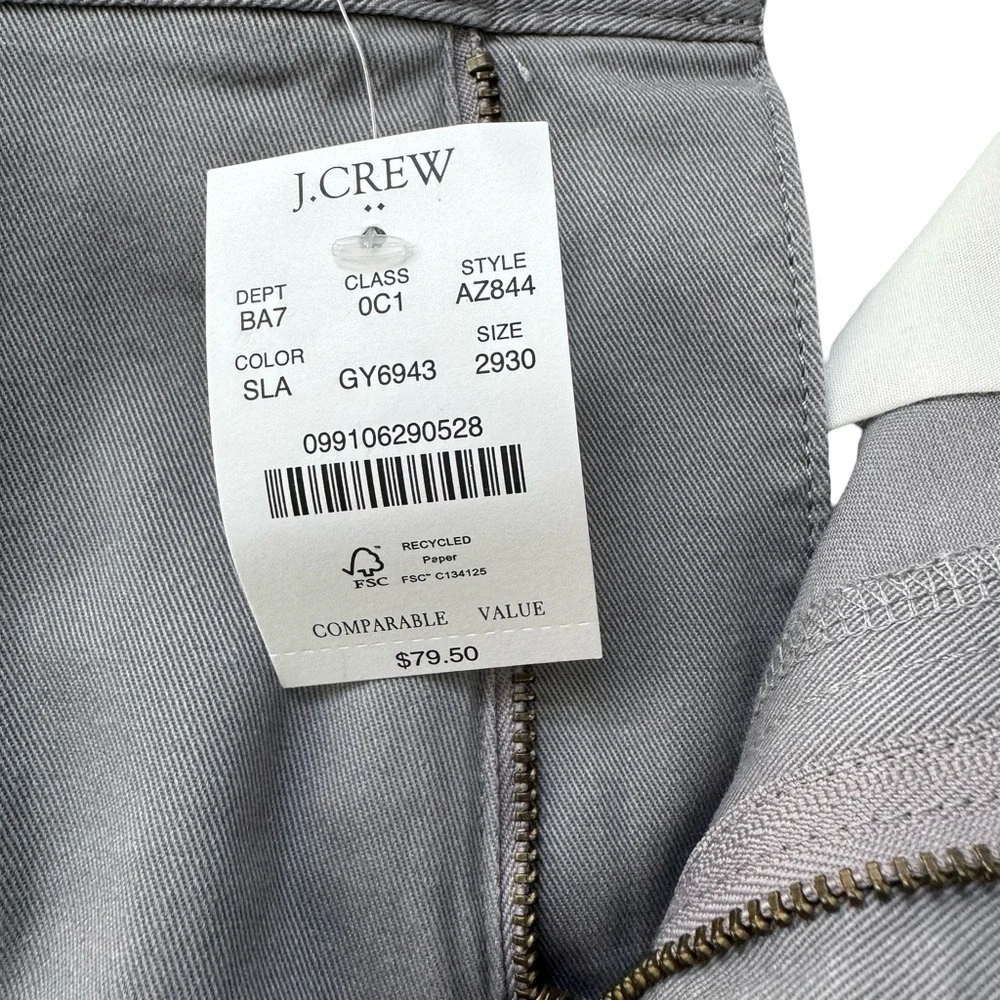 J.‎ Crew Men's Charcoal Grey Chinos Pants NWT